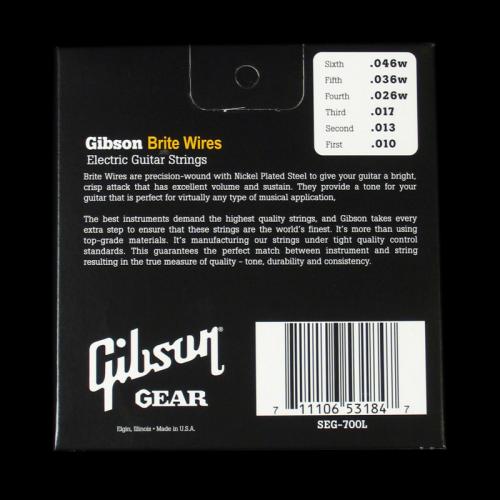 Gibson Brite Wires Electric Strings Light 10 46 The Music Zoo