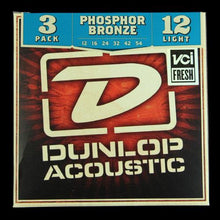 Dunlop Acoustic Phosphor Bronze Strings 3-Pack (Light 12-54)