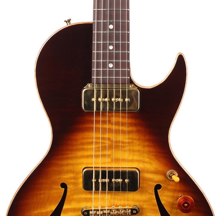 B&G Guitars Little Sister Crossroads Cutaway P-90 Tobacco Burst Used