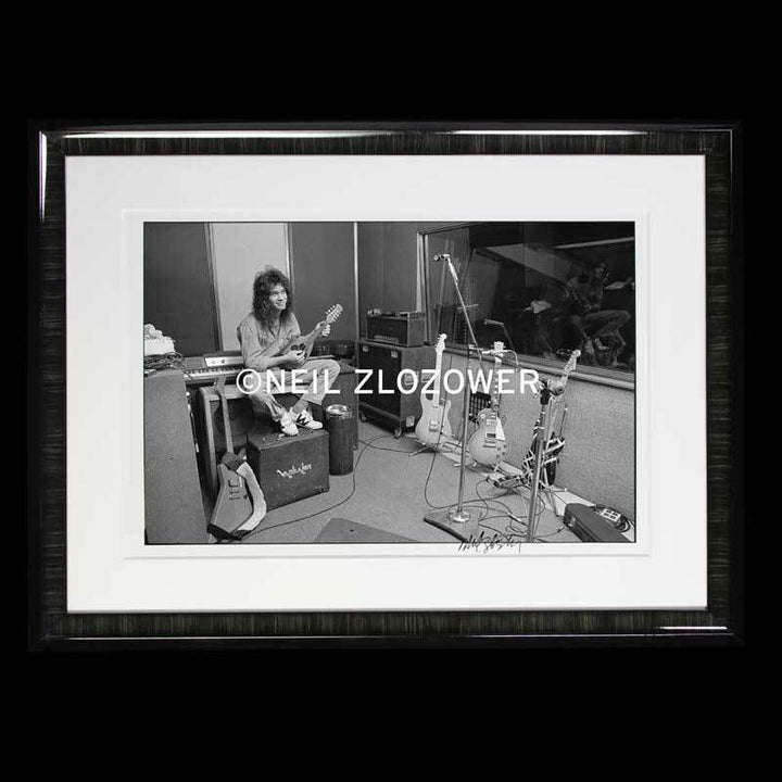 Eddie Van Halen Mandolin Custom Framed Photo By Neil Zlozower 20 x 24 1979