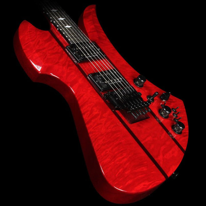 B.C. Rich USA Handcrafted Mockingbird SL Electric Guitar Transparent Red