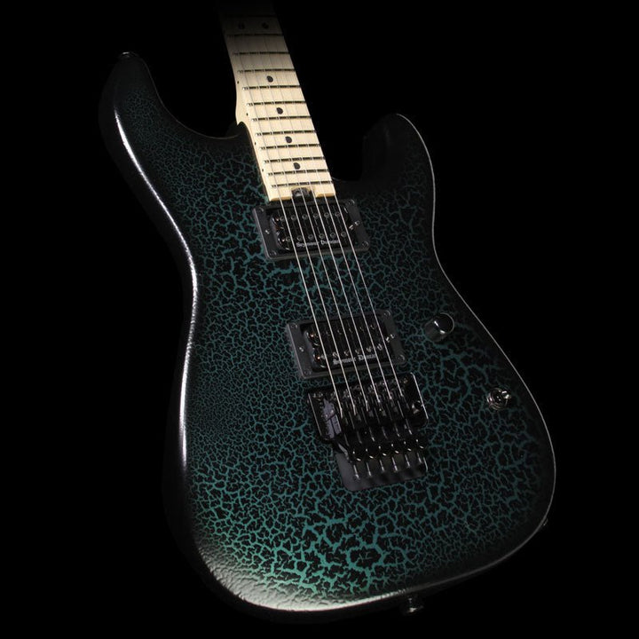 Charvel Custom Shop San Dimas 2H Electric Guitar Textured Crackle Black over Sherwood Green