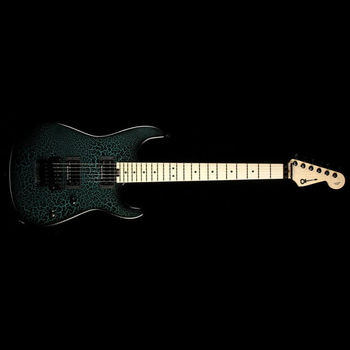 Charvel Custom Shop San Dimas 2H Electric Guitar Textured Crackle Black over Sherwood Green