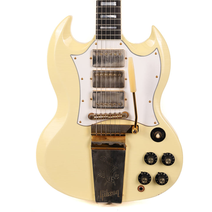 Gibson Custom Shop Jimi Hendrix 1967 SG Custom Guitar Aged Polaris White 2020