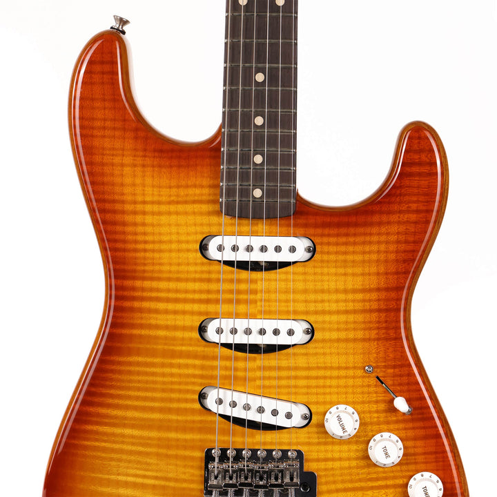 Fender Custom Shop 1963 Stratocaster Brazilian Rosewood Board Masterbuilt Yuriy Shishkov Tobacco Burst Edge Top