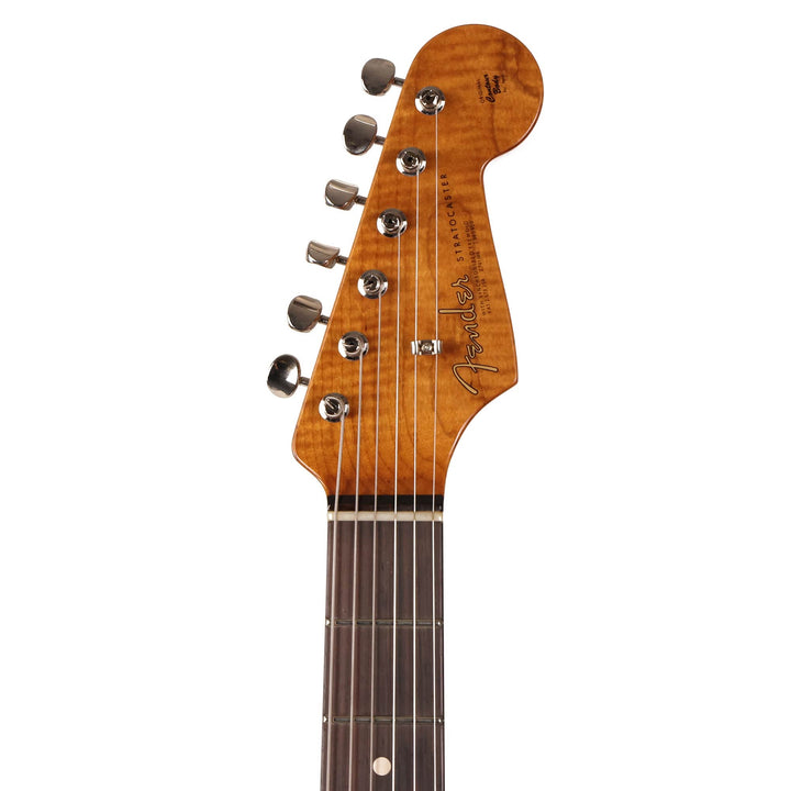 Fender Custom Shop 1963 Stratocaster Brazilian Rosewood Board Masterbuilt Yuriy Shishkov Tobacco Burst Edge Top