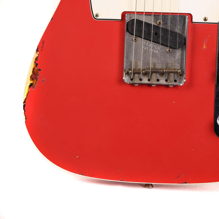 Fender Custom Shop 1962 Telecaster Custom Relic Fiesta Red over 3-Tone Sunburst Masterbuilt Paul Waller 2023