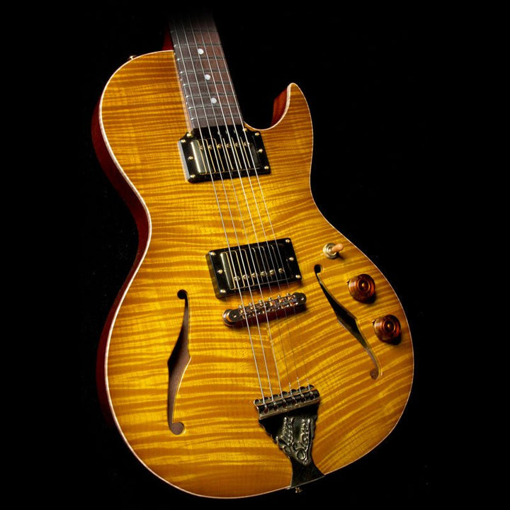 B&G Guitars Little Sister Private Build Brazilian Rosewood Fretboard Electric Guitar Lemon Burst