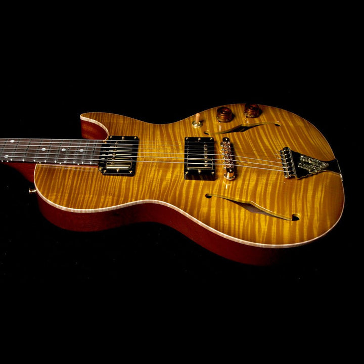 B&G Guitars Little Sister Private Build Brazilian Rosewood Fretboard Electric Guitar Lemon Burst