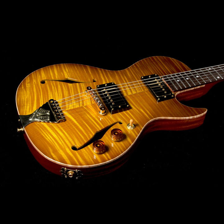 B&G Guitars Little Sister Private Build Brazilian Rosewood Fretboard Electric Guitar Lemon Burst