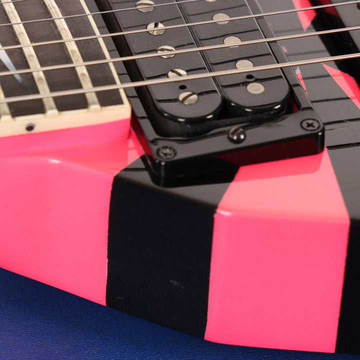 1980 Charvel Vic Vergat Pointy V Pink and Black