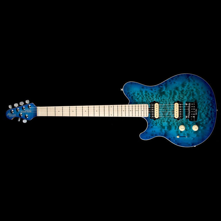 Ernie Ball Music Man Axis Super Sport Tremolo Left-Handed Balboa Blue Quilt Top