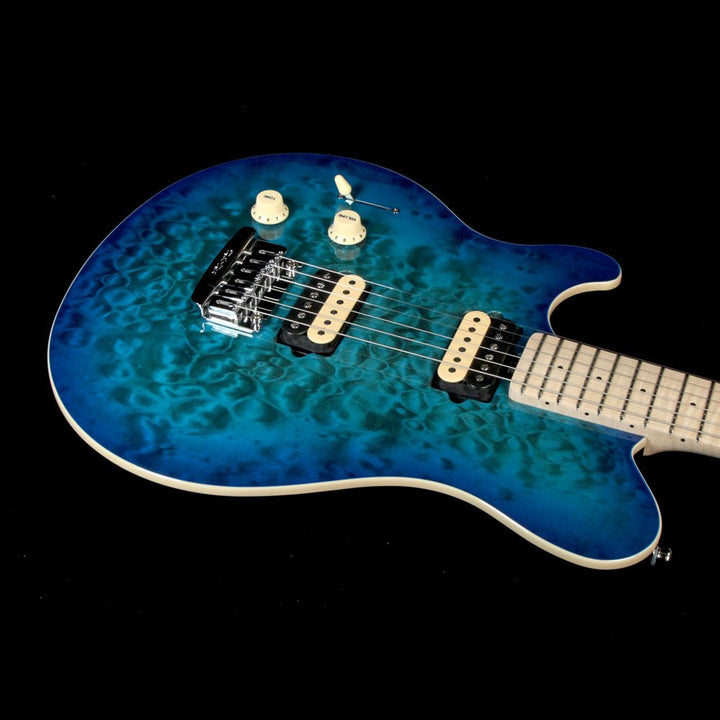 Ernie Ball Music Man Axis Super Sport Tremolo Left-Handed Balboa Blue Quilt Top