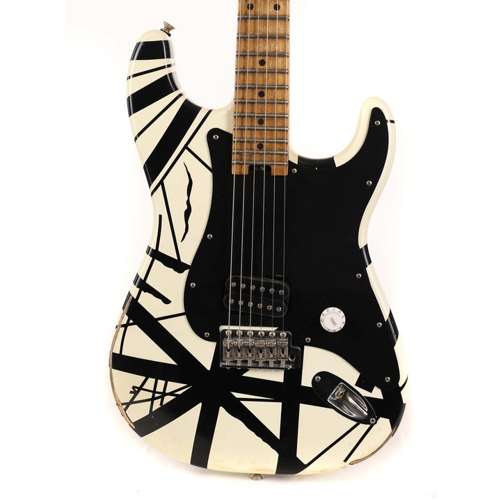 EVH Striped Series '78 Eruption White with Black Stripes Relic 2022