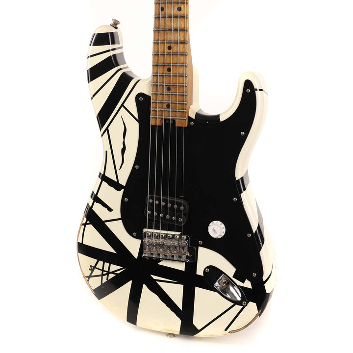 EVH Striped Series '78 Eruption White with Black Stripes Relic 2022