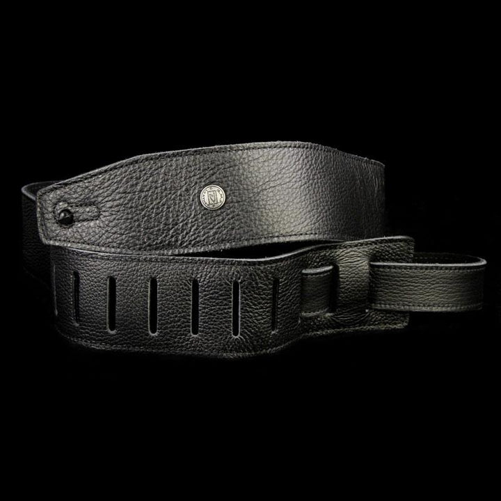 Dunlop BMF08BK Black Leather Guitar Strap