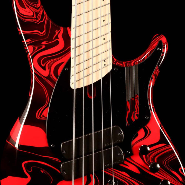 Dingwall NG2 Adam Nolly Getgood Signature Fan Fret 5-String Bass Lamborghini Gloss Ferrari Red Swirl