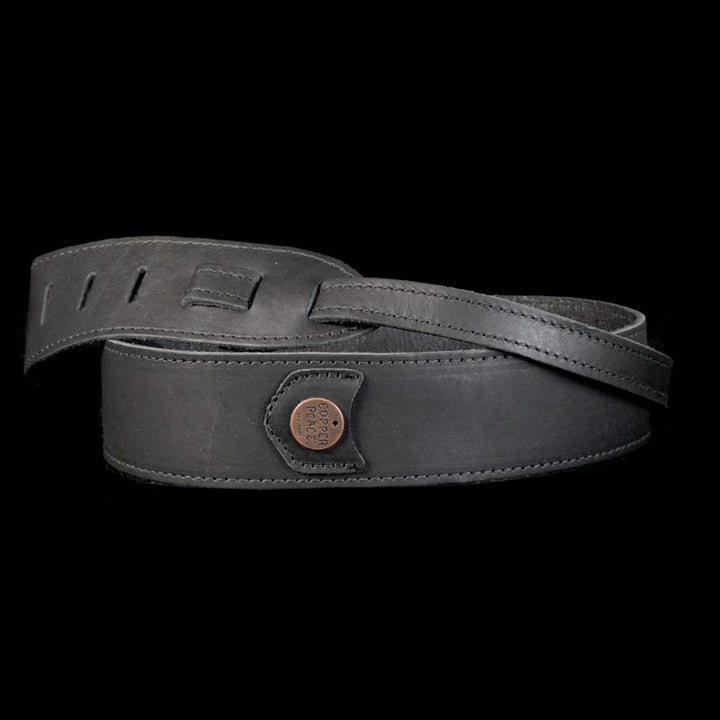 Copperpeace Homerun Baseball Glove Leather Guitar Strap Black