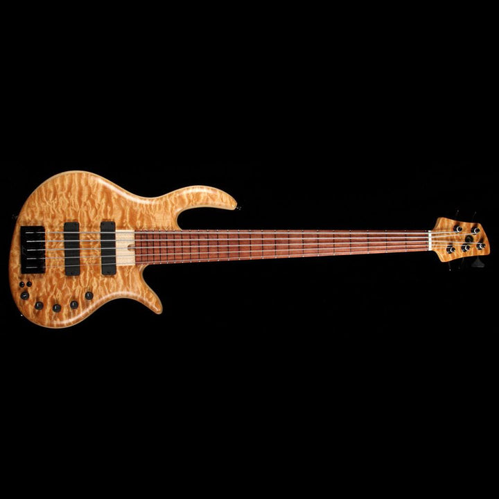 Elrick eVolution Gold Series 5-String Electric Bass Quilt Top Natural