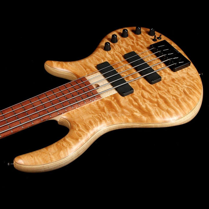 Elrick eVolution Gold Series 5-String Electric Bass Quilt Top Natural