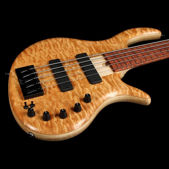 Elrick eVolution Gold Series 5-String Electric Bass Quilt Top Natural