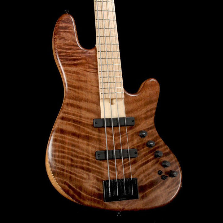 Elrick New Jazz Standard Gold Series 4-String Bass Curly Redwood Top Natural