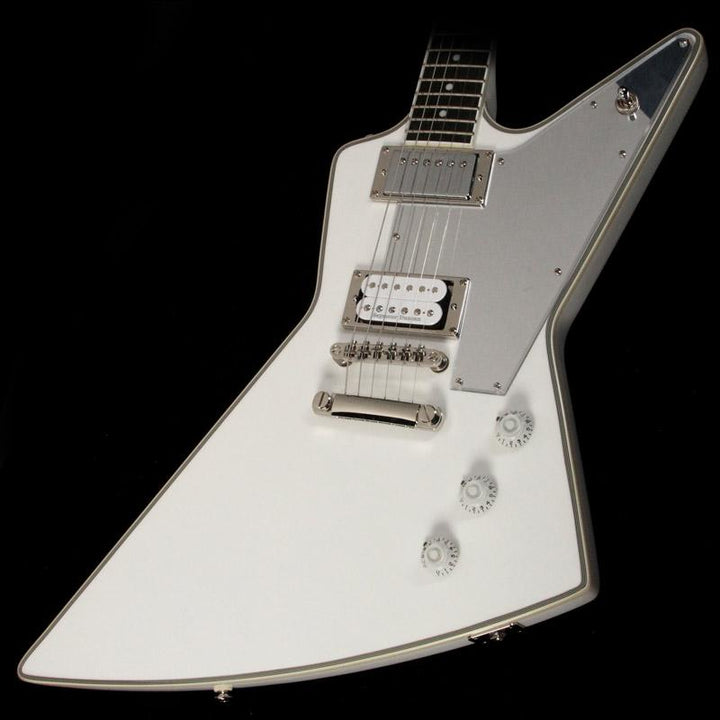 Epiphone Limited Edition Tommy Thayer White Lightning Explorer Outfit Electric Guitar Metallic White