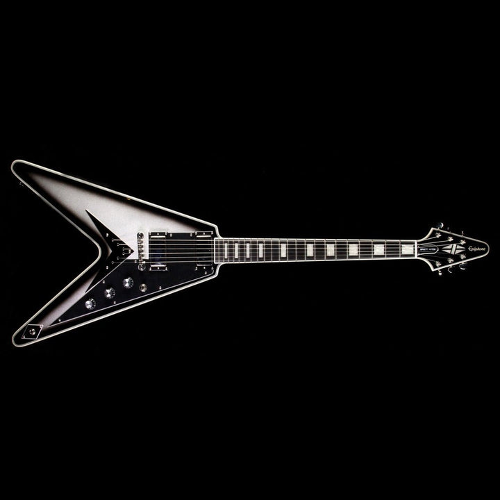 Epiphone Limited Edition Brent Hinds Signature Flying V Custom Electric Guitar Silverburst