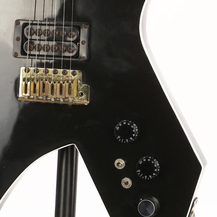 B.C. Rich USA Warlock Black with White Binding