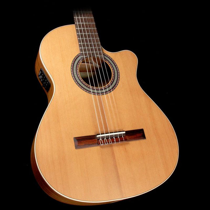 Alhambra Open Pore Collection OP1 Cutaway Classical Nylon String Acoustic Guitar Natural