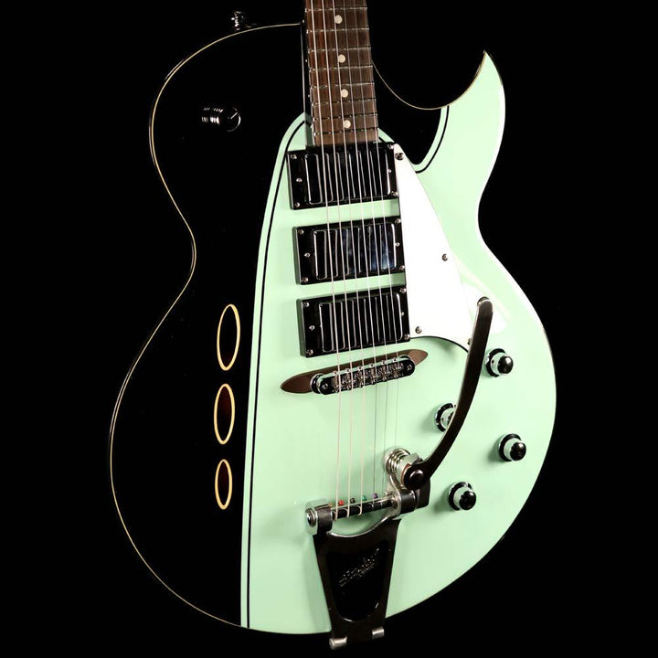 Backlund Rockerbox DLX Semi-Hollow Black and Mint