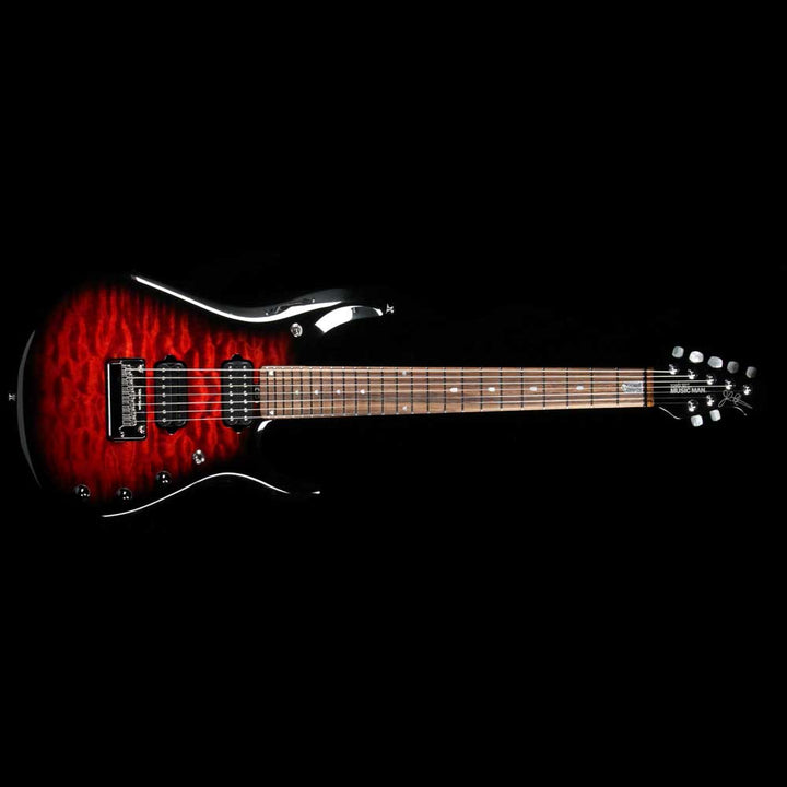 Ernie Ball Music Man Ball Family Reserve Petrucci BFR 7 Ruby Burst Quilt