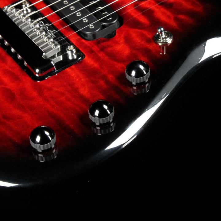 Ernie Ball Music Man Ball Family Reserve Petrucci BFR 7 Ruby Burst Quilt