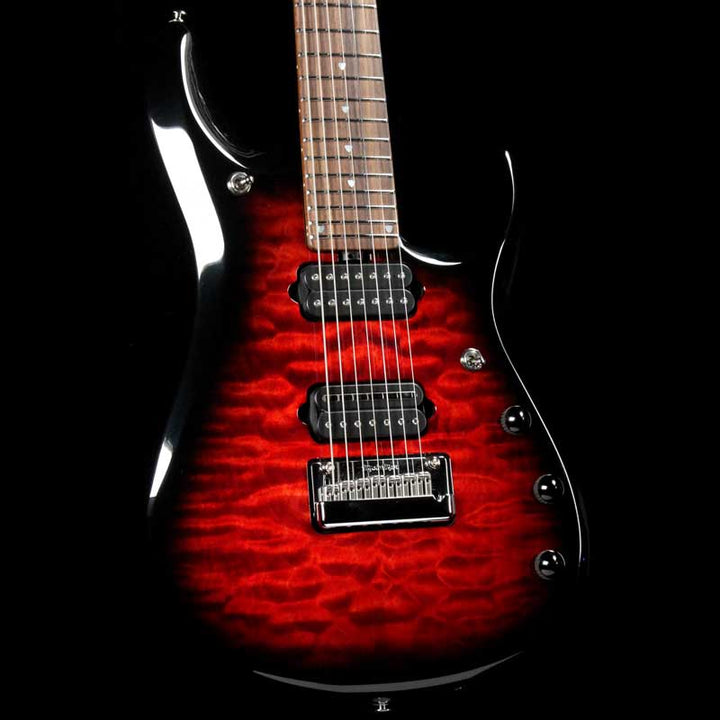 Ernie Ball Music Man Ball Family Reserve Petrucci BFR 7 Ruby Burst Quilt