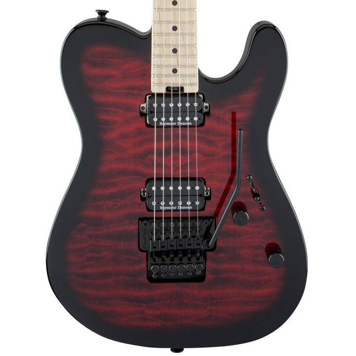 Charvel Pro-Mod San Dimas Style 2 HH FR M QM Transparent Red Burst