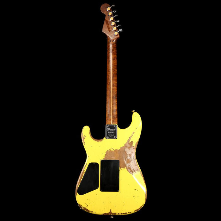 Charvel Custom Shop San Dimas Nitro Aged Roasted Alder Graffiti Yellow