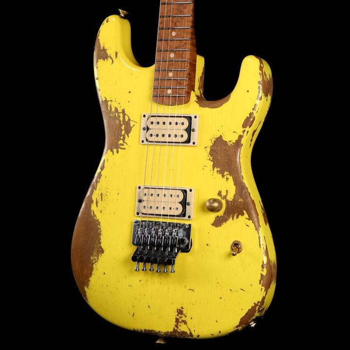 Charvel Custom Shop San Dimas Nitro Aged Roasted Alder Graffiti Yellow