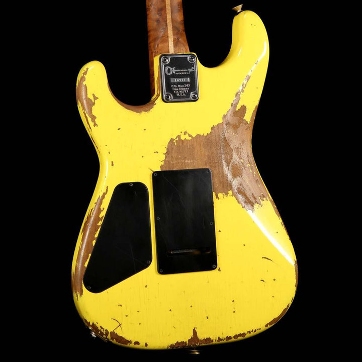 Charvel Custom Shop San Dimas Nitro Aged Roasted Alder Graffiti Yellow