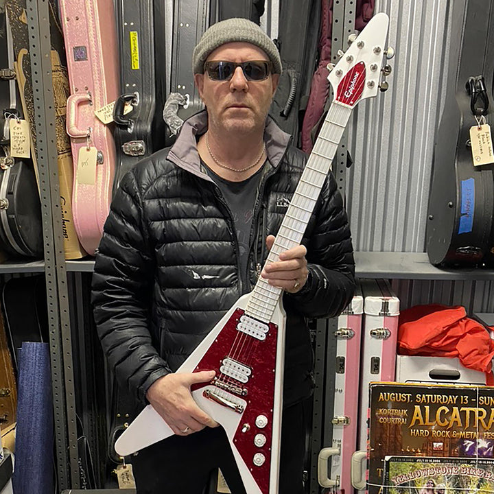 Epiphone Dave Rude Flying V Outfit Alpine White Owned By Jay Jay French