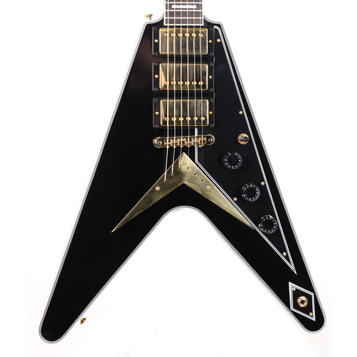 Gibson Custom Shop Flying V Custom Made 2 Measure Triple Pickup Ebony Gloss