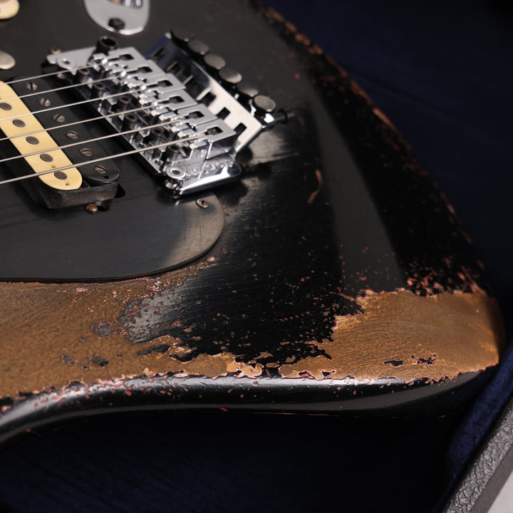 Fender Custom Shop 1957 Stratocaster Masterbuilt Andy Hicks Music Zoo Hacksaw Relic Super Faded Aged Black