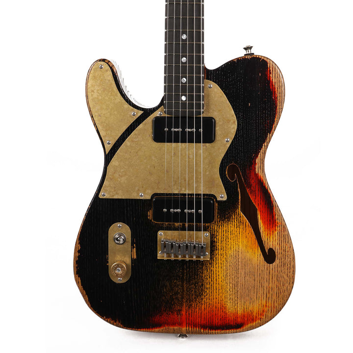 Paoletti Nancy Left-Handed Electric Guitar Sunburst