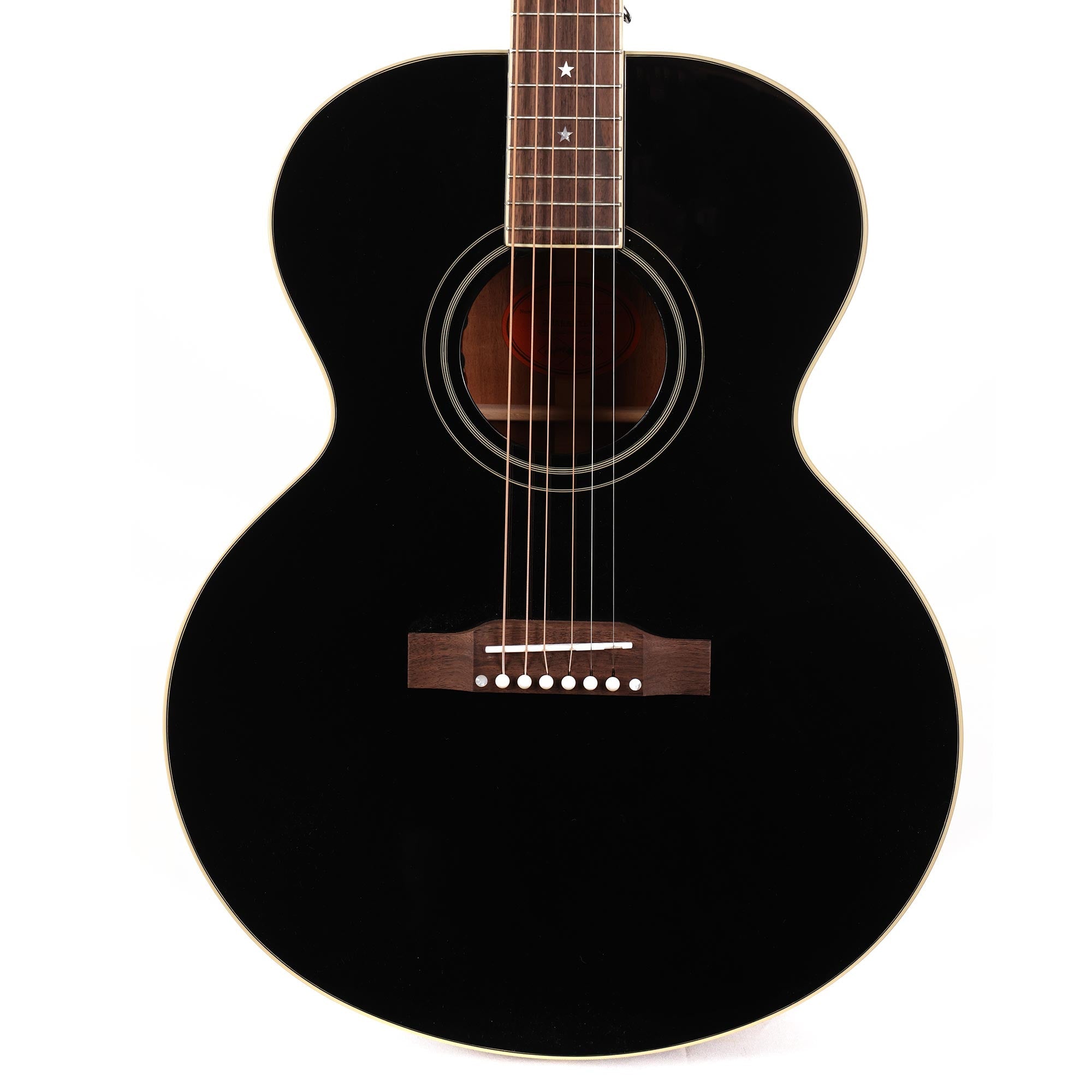 Epiphone Inspired by Gibson J-180 LS Acoustic-Electric Ebony | The Music Zoo