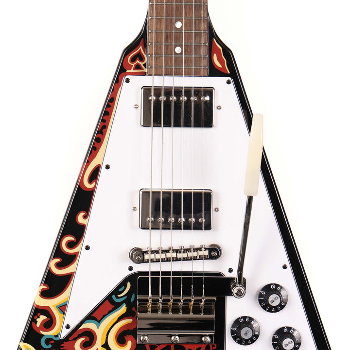 Epiphone Jimi Hendrix Love Drops Flying V Ebony