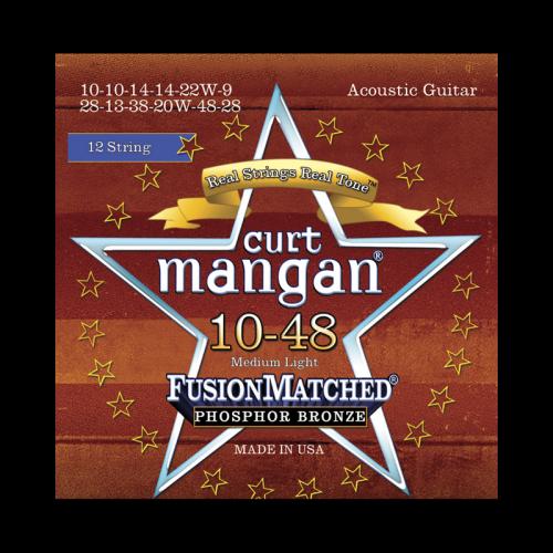 Curt Mangan Fusion Matched Phosphor Bronze 12-String Acoustic Strings (10-48)