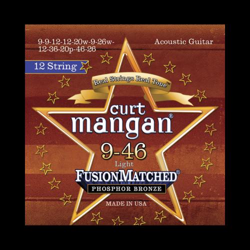 Curt Mangan Fusion Matched Phosphor Bronze 12-String Acoustic Strings (9-46)