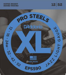 D'Addario ProSteel Electric Strings (Jazz Light 12-52)