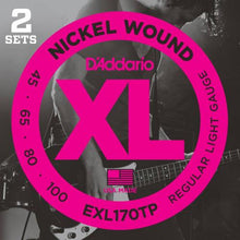 D'Addario 2-Pack Nickel Wound Bass Strings (Regular Light 45-100)