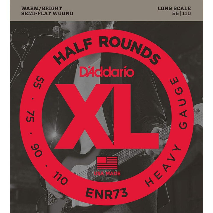 D'Addario Half-Round Bass Strings (Heavy 55-110)