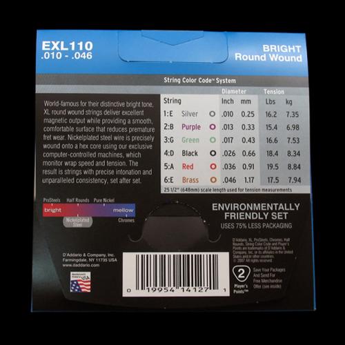 D'Addario Nickel Wound Electric Strings Regular Light 10-46